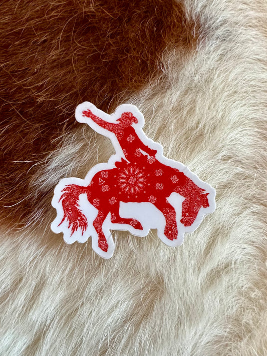 Bronc Rider Sticker