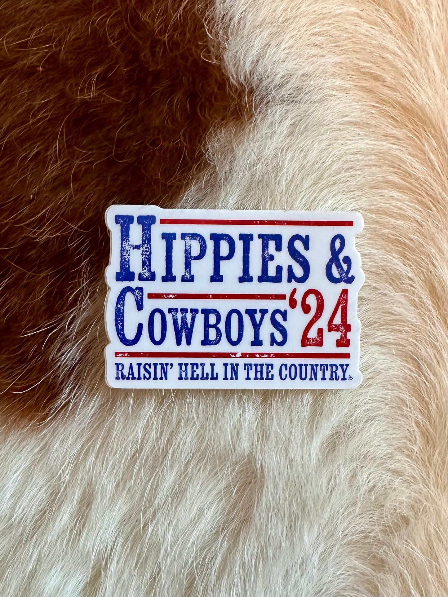 Hippies And Cowboys Sticker