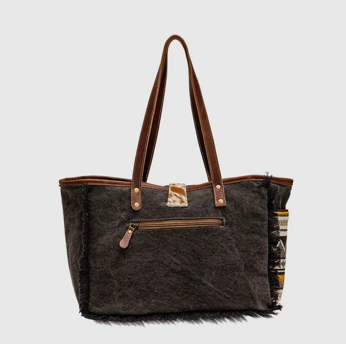 Aztec Cowhide Small Tote Purse