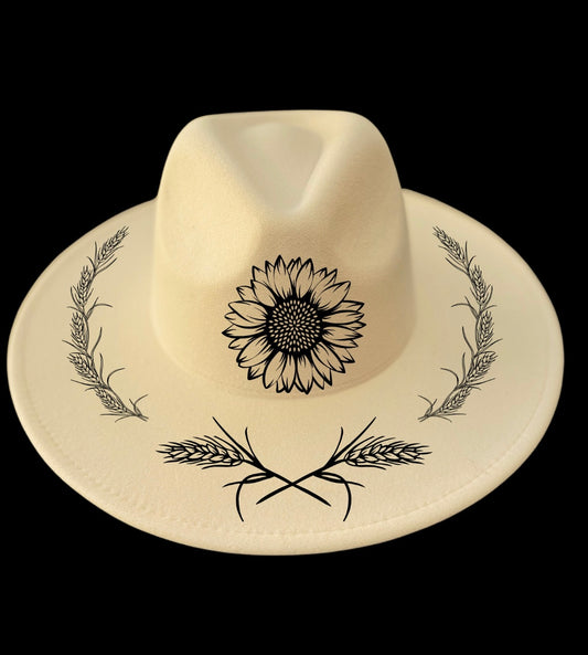 Rustic Sunflower Burn Design