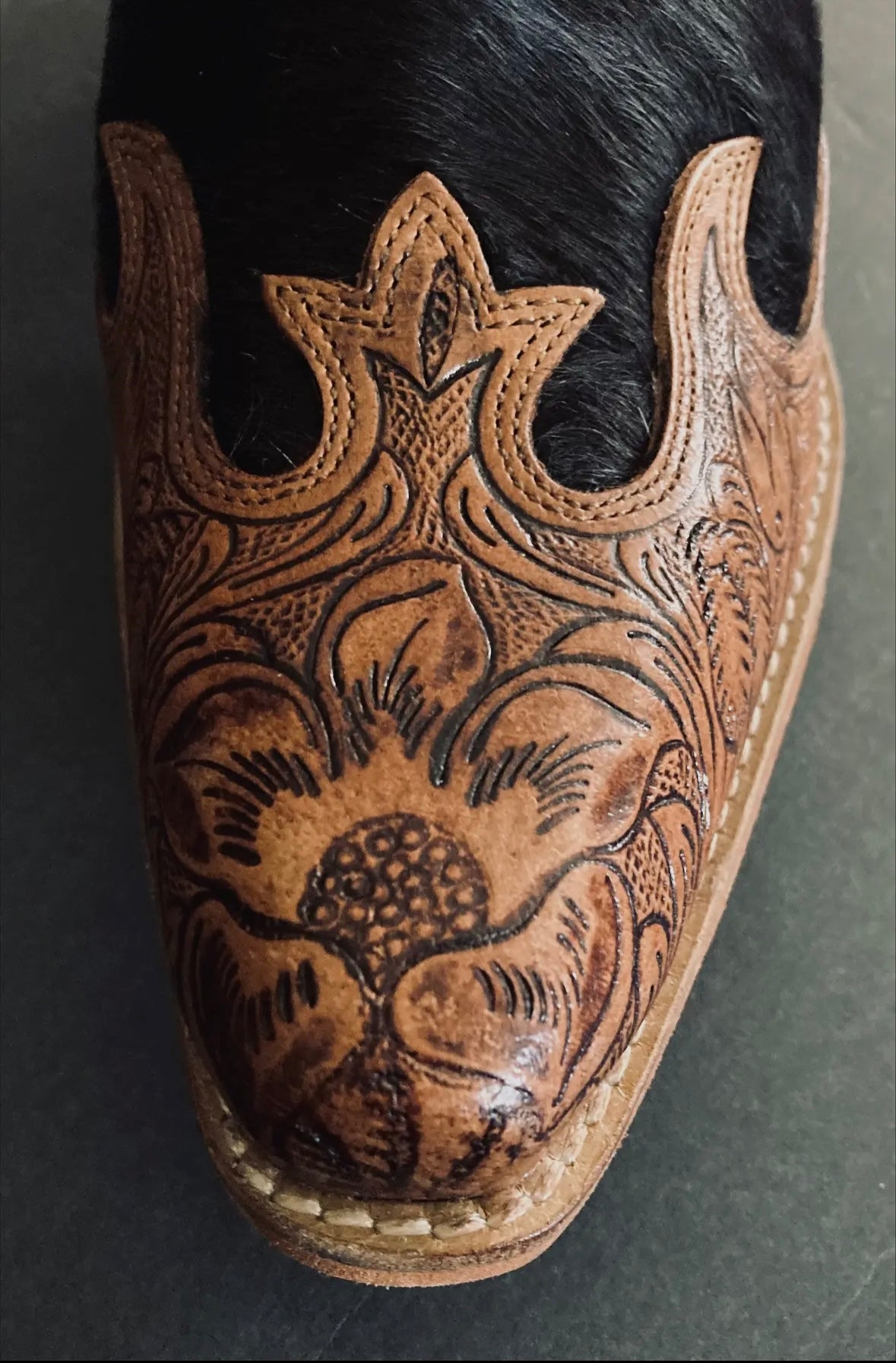 Myra Hide Tooled Boots