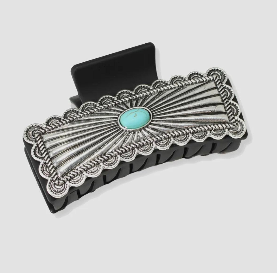 Western Stone Accent Claw Clip