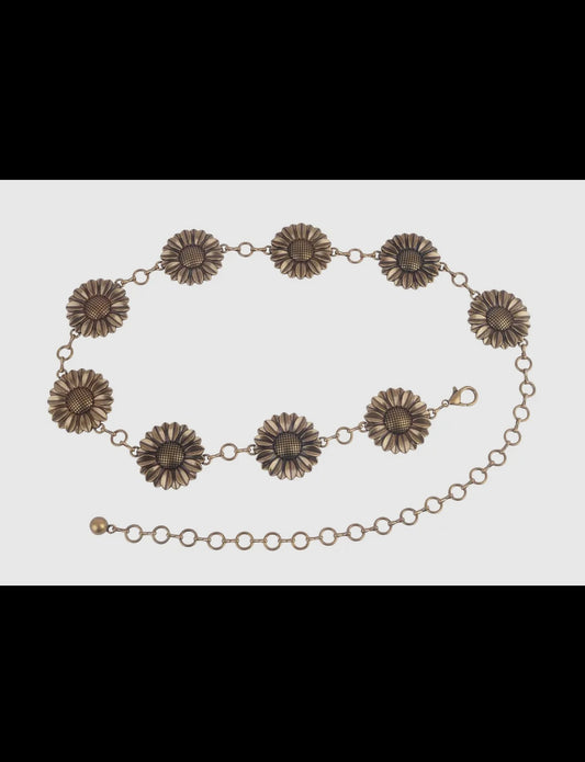 Sunflower Concho Chain Belt