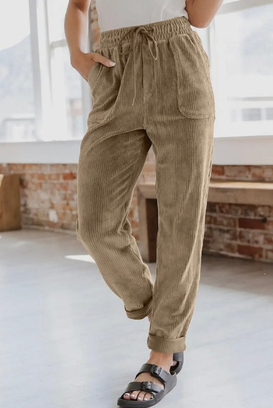 Corduroy Elastic Trousers