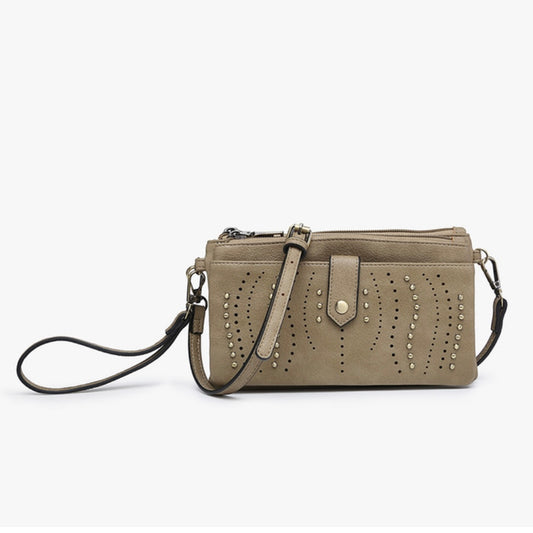 Front Studded Crossbody/ Clutch