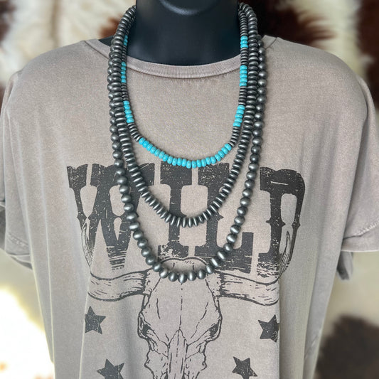 Layered Navajo Beaded Necklace